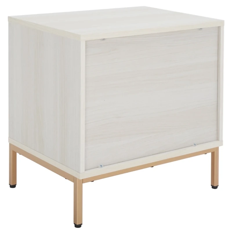 Safavieh Lylia Bleached Ribbed 2-Drawer Nightstand
