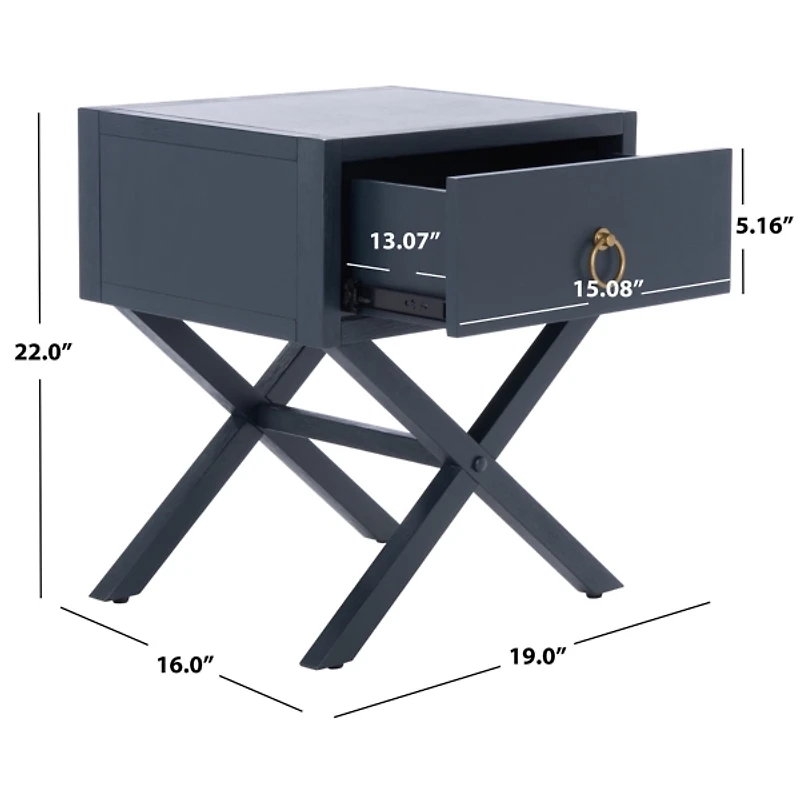 Safavieh Sadie Navy Blue Nightstand