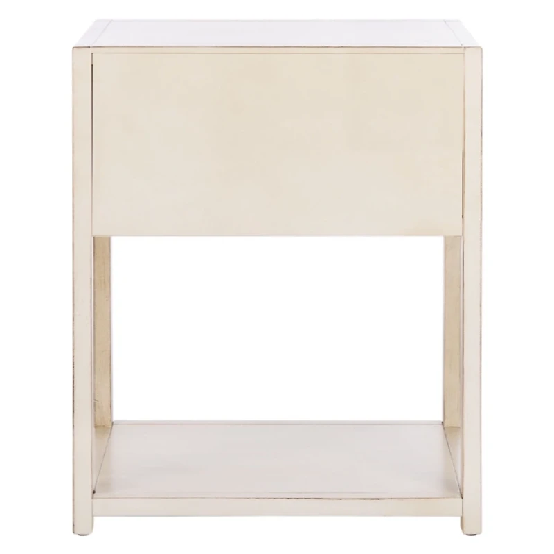Safavieh Sadie Antique White Nightstand with Shelf