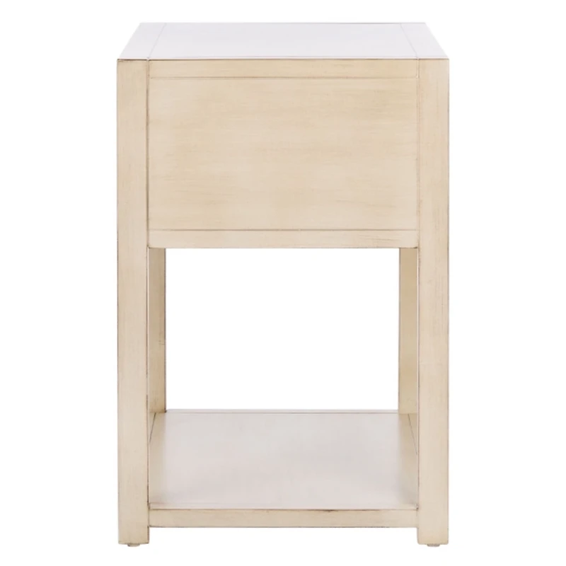 Safavieh Sadie Antique White Nightstand with Shelf