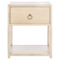 Safavieh Sadie Antique White Nightstand with Shelf