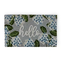 Hello Blue Hydrangeas Doormat
