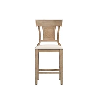 Duncan Upholstered Natural Wood Counter Stool