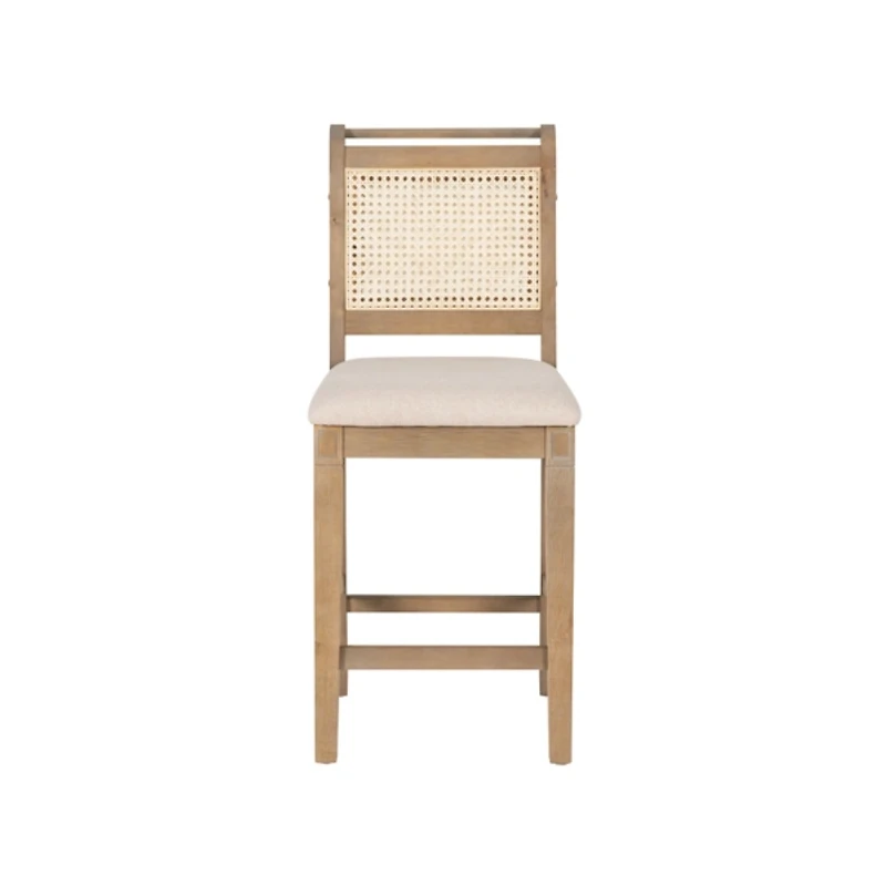 Emerson Cane Upholstered Counter Stool