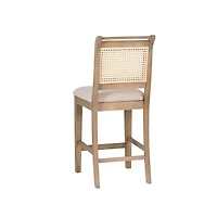 Emerson Cane Upholstered Counter Stool