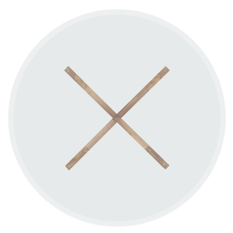 Auden Glass and Natural Wood Round Dining Table