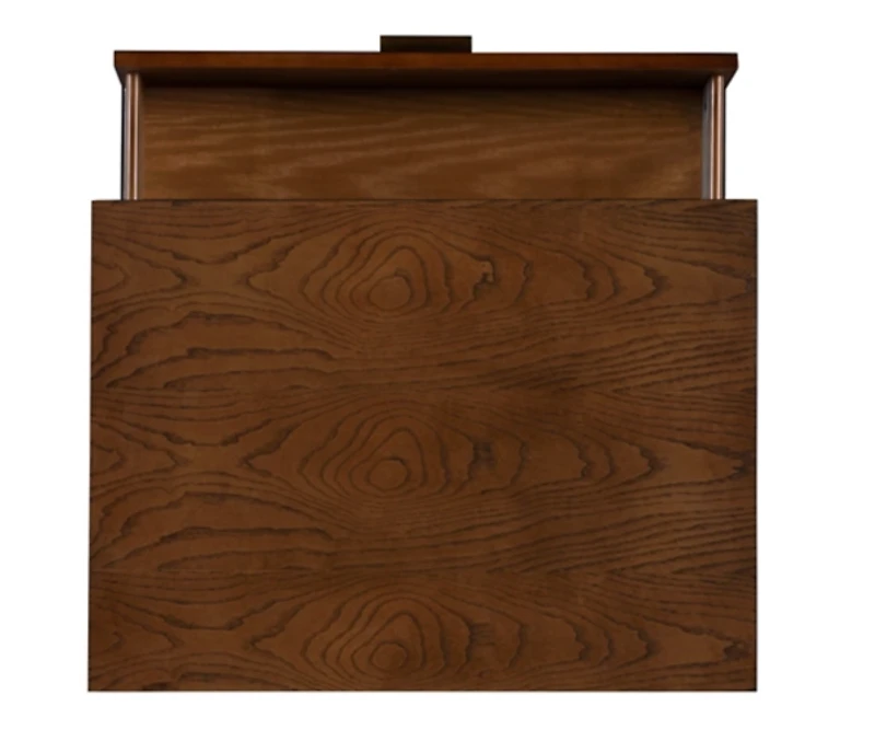 Hudson Walnut Brown Wood 2-Drawer Nightstand