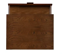 Hudson Walnut Brown Wood 2-Drawer Nightstand