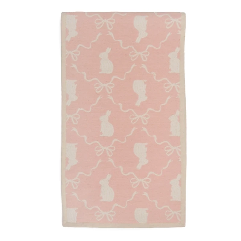 Pink Bunny and Bow Table Runner