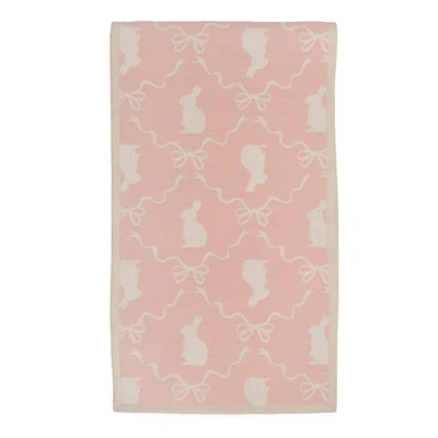 Pink Bunny and Bow Table Runner