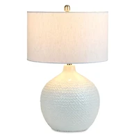 Ivory Ceramic Rope Table Lamp