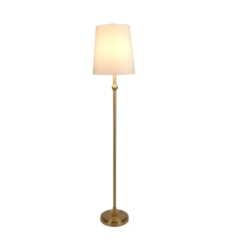 Gold Metal Skinny Floor Lamp