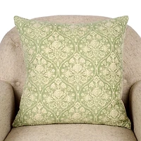 Mave Light Green Quilted Pillow