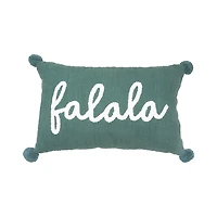 Green Fa La La Christmas Pillow