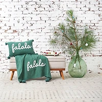 Green Fa La La Christmas Throw