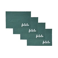 Green Fa La La Christmas Placemats, Set of 4