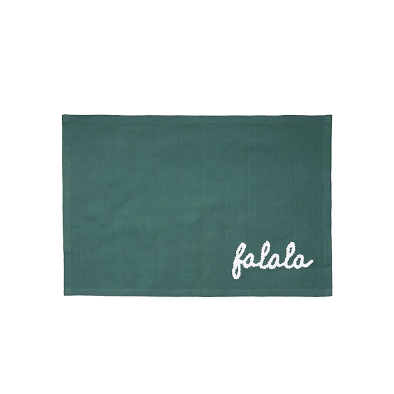 Green Fa La La Christmas Placemats, Set of 4