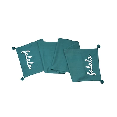 Green Fa La La Christmas Table Runner