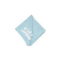 Light Blue Let it Snow Christmas Napkins, Set of 4