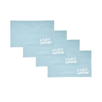 Light Blue Let it Snow Placemats, Set of 4