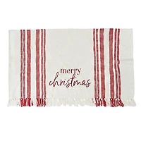 Traditional Red Merry Christmas Throw