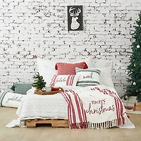 Traditional Green Noel Christmas Pillow