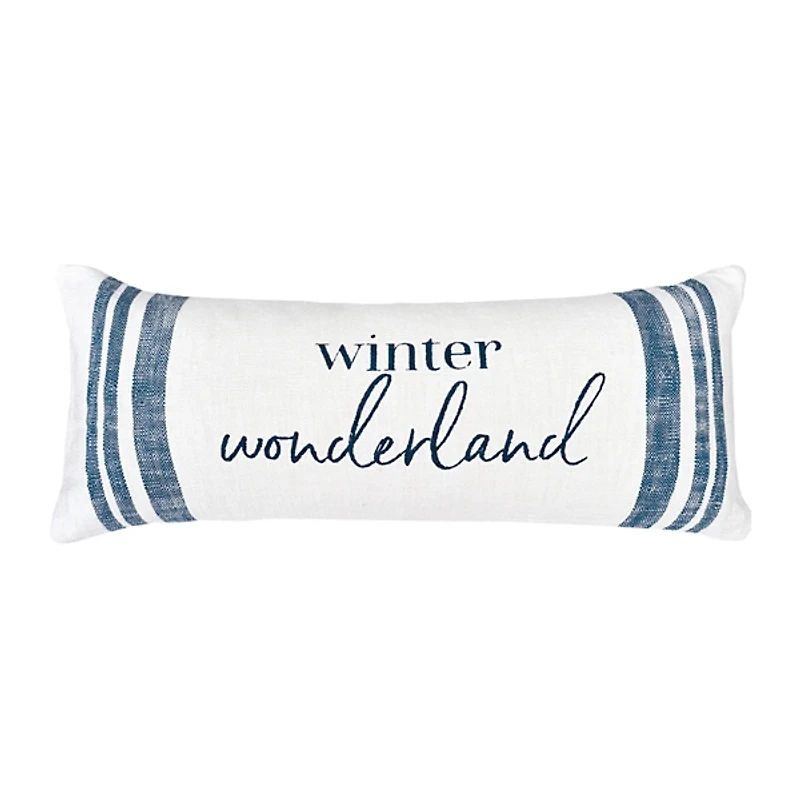 Navy Winter Wonderland Christmas Pillow