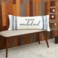 Navy Winter Wonderland Christmas Pillow
