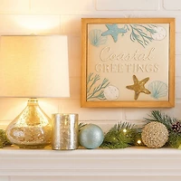 Coastal Greetings Christmas Wall Plaque