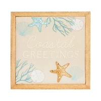 Coastal Greetings Christmas Wall Plaque