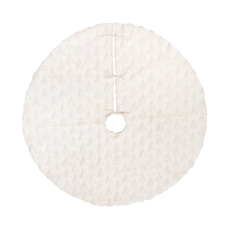 White Frosted Trees Christmas Tree Skirt