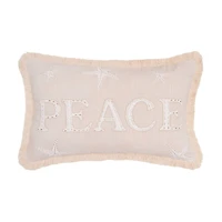Coastal Peace Christmas Pillow