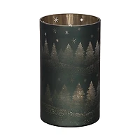 Green Pine Tree Pillar Candle Holder