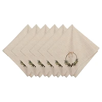 Christmas Pinecone Wreath Napkins, Set of 4
