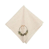 Christmas Pinecone Wreath Napkins, Set of 4