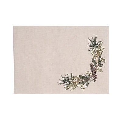 Christmas Pinecone Swag Placemats, Set of 6