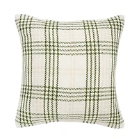 Sage Green and Gold Plaid Pillow