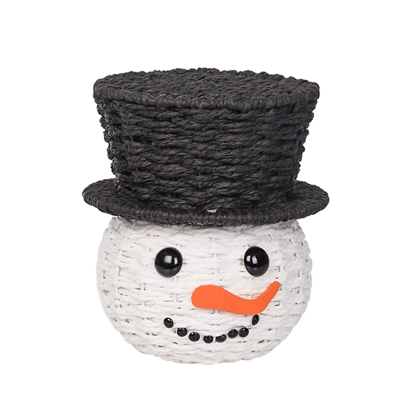 Snowman 2-pc. Woven Basket