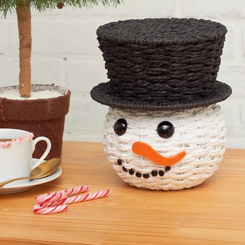Snowman 2-pc. Woven Basket