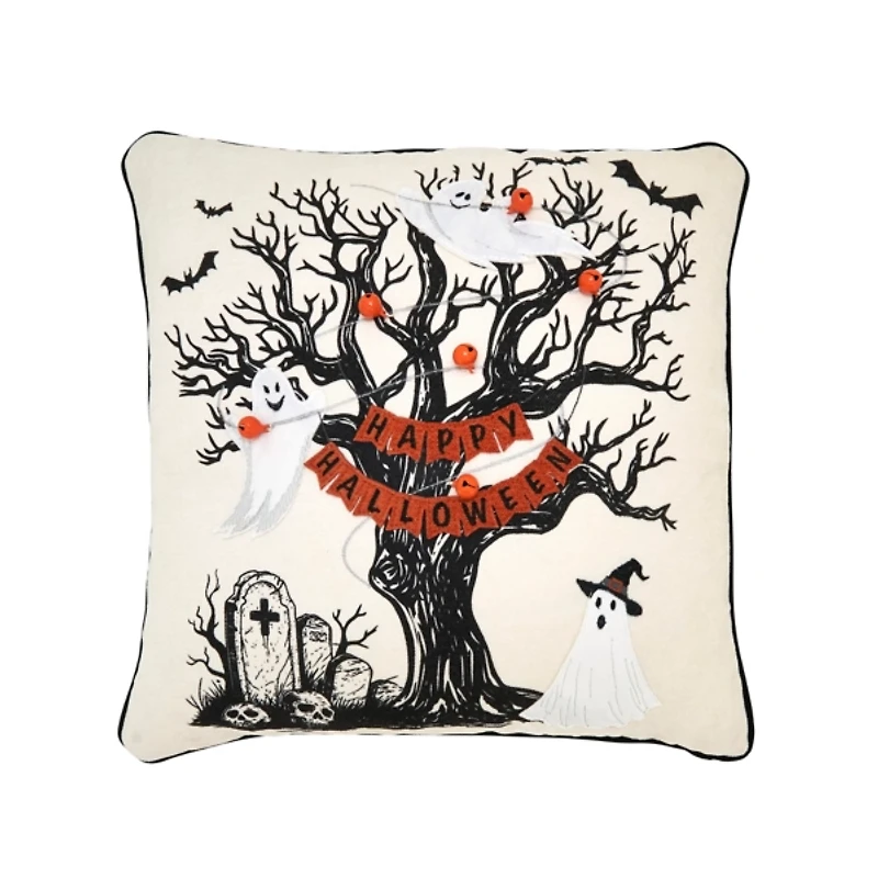 Happy Halloween Tree Pillow