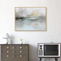 Morning Light Gold Framed Canvas Art Print