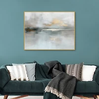Morning Light Gold Framed Canvas Art Print