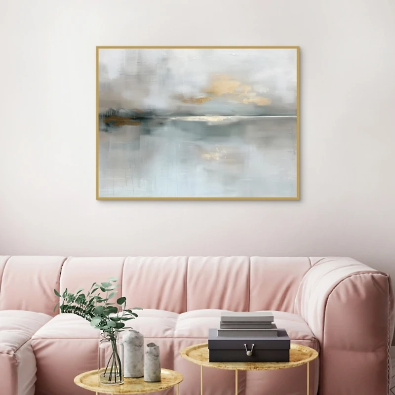Morning Light Gold Framed Canvas Art Print