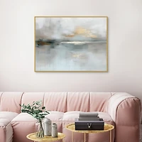 Morning Light Gold Framed Canvas Art Print