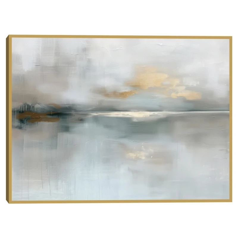 Morning Light Gold Framed Canvas Art Print