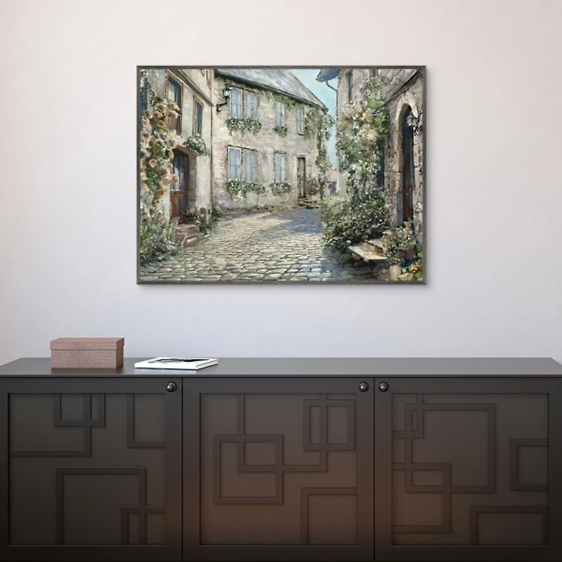 Cobblestone Curve Framed Canvas Art Print