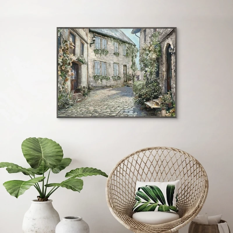 Cobblestone Curve Framed Canvas Art Print