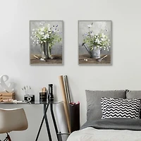 Cottage Garden Framed Canvas Art Prints, Set of 2