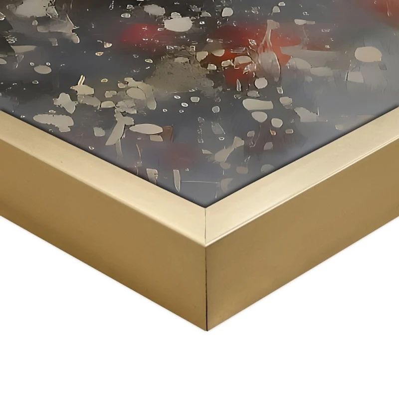 Snowy Santa Claus Framed Canvas Art Print