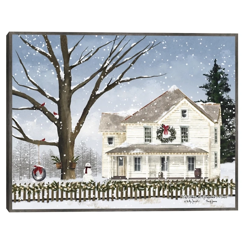 Christmas at Grandma's Framed Canvas Art Print